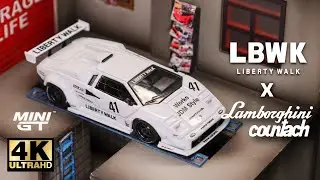 Mini GT 1:64 - LBWK x Lamborghini Countach l Cinema Shot 4K Die-cast