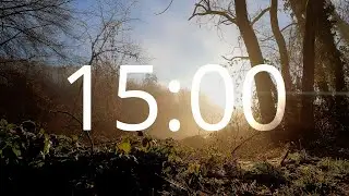 15 Minute Timer with Alarm Bell - Peaceful Acoustic Guitar