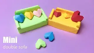 DIY Miniature Paper Sofa / How to Make Origami Sofa / Easy Kids Craft Ideas / Paper Craft New