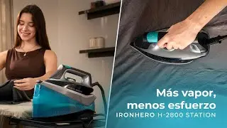 Centro de planchado vertical IronHero H-2800 Station, 2800 W con suela cer&aacute;mica Turbo Slide