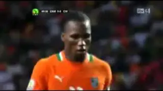 Penalty rat&eacute; de Didier DROGBA Vs. Zambie (Finale CAN 2012)