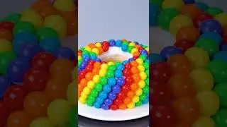 Quick & Easy Rainbow Cake &ndash; No Fail Recipe #shorts #satisfying #cake #rainbow