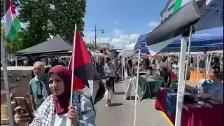 Celebration of renaming Main Street in Paterson, NJ to Palestine Way تغيير إسم شارع إلى طريق فلسطين