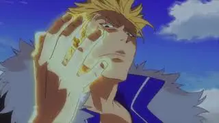 Laxus showing Ajeel his supremacy!!