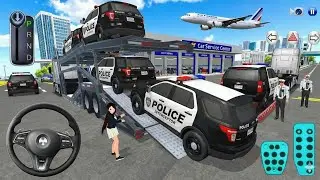 New Police Cars Transport to Car Service Center - 3D Driving Class Simulation - Android game
