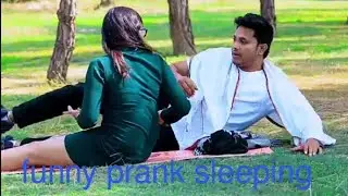 back to back sleeping prank on cute girl#funny prank#sleeping
