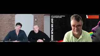 Джим Фармер беседует с актёрами фильма «В штатском» Томом Блайтом и Расселом Тови
