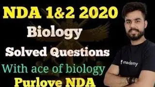 Nda 1 2020 gat paper solution|nda 2 2020 gat answer key|nda 1 2020 Biology solution|PYQ Solutions