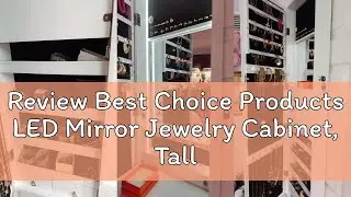 Review Best Choice Products LED Mirror Jewelry Cabinet, Tall Lockable Wall or Door Mounted Jewelry A