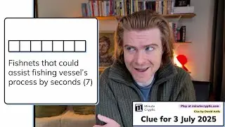 Minute Cryptic Clue 373: Fishnets that could assist fishing vessel's process by seconds (7)