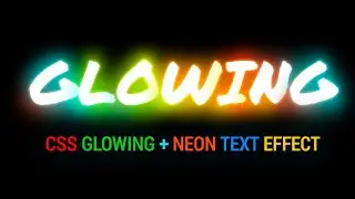 CSS Glowing Neon Text Effect Using HTML & CSS Only. #css #html #neon #texteffect #glow #ui #code 
