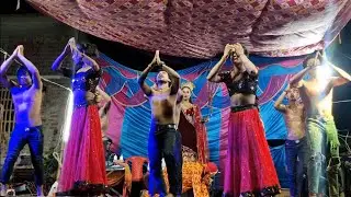 Ladies Gents Chorus | जय मां काली भक्ति dance विडियो ( Inarwa bazar nach program Virendra Giri !!