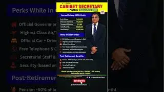 India&rsquo;s Most Powerful Job? Cabinet Secretary&rsquo;s INSANE Perks Revealed! #shorts #govt #india