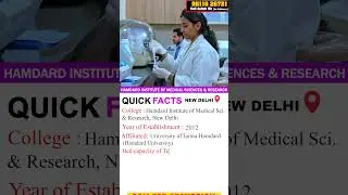 Hamdard Institute of Medical Sciences & Research, Delhi || #neetaspirants #newvideo