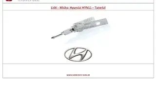 Lishi - Micha: Hyundai HYN11 - Tutorial