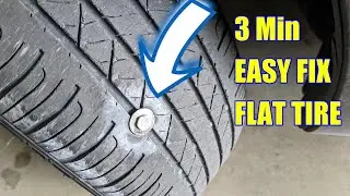 Hot to fix a NAIL in a FLAT car TIRE Economical and EASY step by STEP instructions
