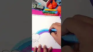 Rainbow art🌈🌈 #shortsfeed #art #drawing #easydrawing #activekids #artshorts #babyart #cartoon #kids