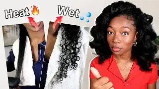 Tangle + Shedding Check! Hergivenhair Half Wig Wet Test → Flat Iron Results 😳