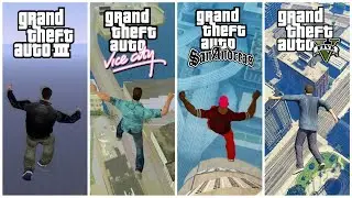 JUMPING From Highest Points In GTA Games
