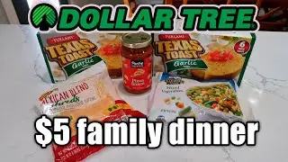 $5 LARGE FAMILY DINNER FROM DOLLAR TREE | COOK WITH ME ON A BUDGET