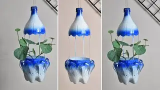 Hanging Planter from Recycled Plastic Bottle | Recycled Craft Ideas Plastic Bottles
