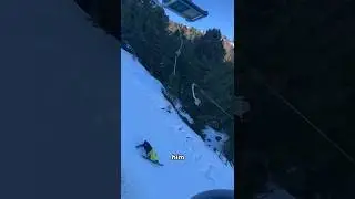 Падение сноубордиста вызвало хаос