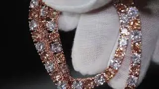 Tennis Chain | rose gold tennis chains | diamond tennis chain | Champagne Diamond Tennis Chain