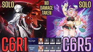 C6 Arlecchino and C6 Varesa SOLO the new 6.3 Spiral Abyss (NO DAMAGE TAKEN) | Genshin Impact