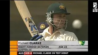 Michael Clark Test Debut | Brilliant 151 vs India 2004