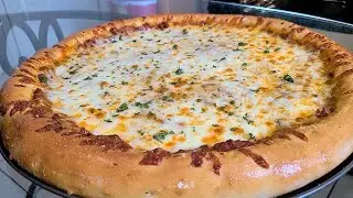 Homemade Meat sauce Pizza | A pizza with ground beef, Italian sausage, marinara sauce and cheeses.