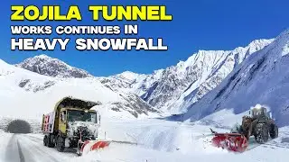 Zojila Tunnel Construction Continues in Heavy Snowfall | Megha Engineering