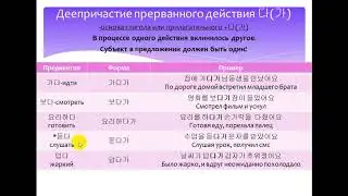 Изучаем корейский язык. Деепричастие прерванного действия 다가 / Learning Korean. Interrupted action