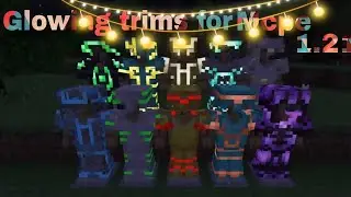 Glowing armour trim texture pack for Minecraft pocket edition 1.21!