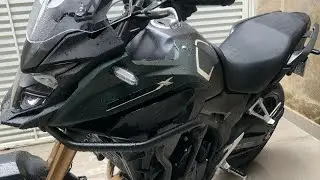 Instalando suporte protetor de carenagem e motor da CB500x 2023/24