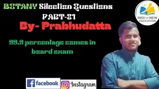 Silection questions in Botany//PART-01  for CHSE Odia medium//Class 12th 
