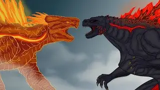 Darkness Godzilla vs Titanus Netsu [Burning Shimo] - Animation