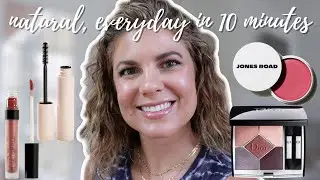 Get Ready with Me in 10 minutes!  Natural, everyday makeup look | Jones Road, Dior, Rare Beauty