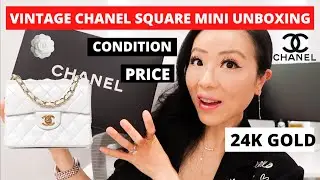 CHANEL SQUARE MINI UNBOXING | Vintage Chanel square mini unboxing | Chanel mini square with price