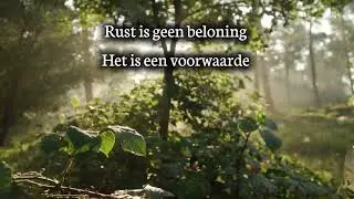 Rust is geen beloning.Het is een voorwaarde.