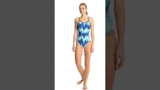 Sporti Tidal Wave Thin Strap One Piece Swimsuit | SwimOutlet.com