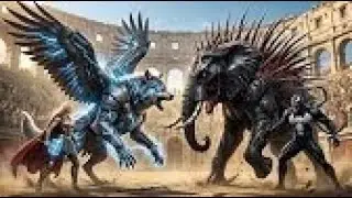 Elephant Joins Forces With Porcupine To Fight Wolf And Giant Eagle ⚔ A Fierce Animal Showdown