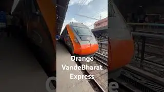 22925  Orange Vande Bharat Express New Avatar 🧡 | Ahmedabad to Okha #train #shorts #viral #orange