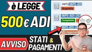 &egrave; LEGGE ➜ BONUS 500&euro; Assegno di inclusione 2025 + DOMANDA RINNOVO ADI Acquisita 🚫 ACCOLTA PAGAMENTI