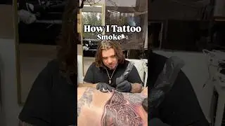 How I Tattoo Smoke🔥🌬️DM me on Instagram to book🗓️ #tattooartist #tattootutorial