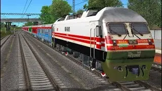 NEW AERODYNAMIC WAP5 HIGH SPEED TRIAL RUN INDIAN RAILWAYS II MSTS OPEN RAILS II