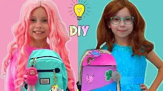 Stacy y Alice aprender a hacer DIY para la ESCUELA