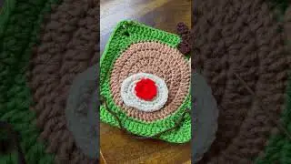 Rudolph Granny Square #christmas #crochettutorial #crochet #yarn #crochettutorials