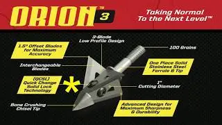The NEW ORION 3 blade broadhead