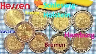 2 euro Germany Dvortsi Castles Berlin Hessen Saxony Bremen Hamburg Schlesw Holstein 2018 Deutschland