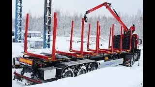 Полуприцеп-сортиментовоз SH-368 от Meusburger Новтрак совместно с тягачом MAN TGS 33.440 6X4 BLS-WW